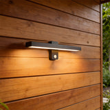 Halven | IP65 Hardwired Outdoor Wall Light in Aluminium with Warm White LED, Wall Switch or Motion Sensor