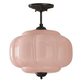 Sirela | Vintage Pumpkin Glass Pendant Light with Coloured Shades for Dining Rooms & Kitchens