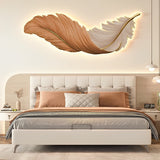 Zyvox | LED Feather Wall Art Light with Engraved Design for Bedroom and Living Room Décor
