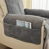 Cozique | Recliner Chair Cover Anti Slip Sofa Protector with Leaf Pattern for Living Room and Home Use