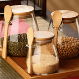 Orvane | Glass Storage Jar with Bamboo Lid Airtight Kitchen Container
