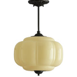 Sirela | Vintage Pumpkin Glass Pendant Light with Coloured Shades for Dining Rooms & Kitchens