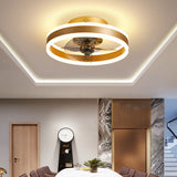 Zuno | Modern Round Ceiling Fan with Tri-Colour LED Light and Remote Control for Bedroom and Living Room
