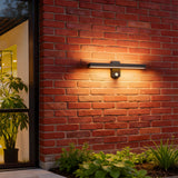 Halven | IP65 Hardwired Outdoor Wall Light in Aluminium with Warm White LED, Wall Switch or Motion Sensor