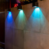 Miro | Modern Black Solar Outdoor Wall Light with Dusk-to-Dawn Technology and IP55 Rating for Garden