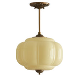 Sirela | Vintage Pumpkin Glass Pendant Light with Coloured Shades for Dining Rooms & Kitchens