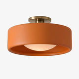 Velari | Minimalist Porcelain Flush Mount Ceiling Light with Gold Finish for Kitchens, Bedrooms & Hallways