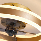 Zuno | Modern Round Ceiling Fan with Tri-Colour LED Light and Remote Control for Bedroom and Living Room