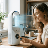 Bladeless Tower Air Cooler – Ultra-Quiet Fan for Bedroom & Home Office