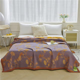 Sorika | Reversible Ginkgo Leaf Cotton Quilt with Jacquard Design and Soy Fiber Blend