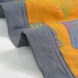 Zivara | Decorative Cotton Quilt with Ginkgo Leaf Pattern and Reversible Jacquard Finish