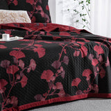 Talune | Organic Cotton Ginkgo Leaf Quilt with Breathable 3-Layer Jacquard Design