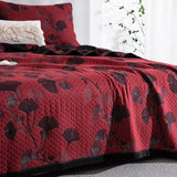 Talune | Organic Cotton Ginkgo Leaf Quilt with Breathable 3-Layer Jacquard Design