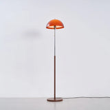 Evelisse | Retro-Inspired Floor Lamp with Amber Dome and Warm Glow