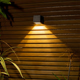 Miro | Modern Black Solar Outdoor Wall Light with Dusk-to-Dawn Technology and IP55 Rating for Garden
