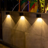 Miro | Modern Black Solar Outdoor Wall Light with Dusk-to-Dawn Technology and IP55 Rating for Garden