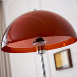 Evelisse | Retro-Inspired Floor Lamp with Amber Dome and Warm Glow