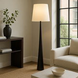 Nora | Scandinavian Minimalist Floor Lamp with Soft Fabric Shade