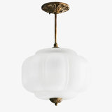 Sirela | Vintage Pumpkin Glass Pendant Light with Coloured Shades for Dining Rooms & Kitchens