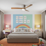 Arvienne | Nordic Wooden Ceiling Fan Light with LED for Modern Bedrooms