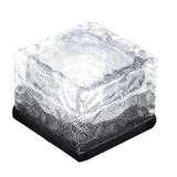 Aveloir | Solar Powered Glass Cube Light with Water Ripple LED Pattern for Garden and Patio
