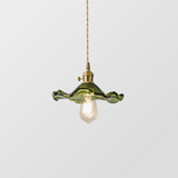 Luvessa | Flower Glass Pendant Light with Brass Finish for Elegant Dining and Bedroom Lighting