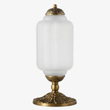 Averellea | Vintage Milk Glass Table Light with Bronze Base for Warm Ambient Lighting