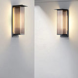 Brenor | Modern Outdoor Wall Light with Ribbed Acrylic Panel and IP68 Rating for Courtyard and Terrace