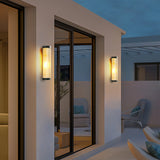 Kelun | Modern Outdoor Wall Light with Ribbed Glass Tube Design and IP65 Rating for Garden and Patio