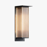 Brenor | Modern Outdoor Wall Light with Ribbed Acrylic Panel and IP68 Rating for Courtyard and Terrace