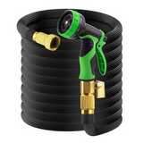 Delvior | Expandable Garden Hose with 10-Function Spray Nozzle, Tangle-Free and Leak-Resistant