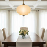 Sirela | Vintage Pumpkin Glass Pendant Light with Coloured Shades for Dining Rooms & Kitchens