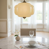 Sirela | Vintage Pumpkin Glass Pendant Light with Coloured Shades for Dining Rooms & Kitchens