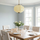 Sirela | Vintage Pumpkin Glass Pendant Light with Coloured Shades for Dining Rooms & Kitchens
