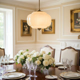 Sirela | Vintage Pumpkin Glass Pendant Light with Coloured Shades for Dining Rooms & Kitchens