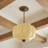 Sirela | Vintage Pumpkin Glass Pendant Light with Coloured Shades for Dining Rooms & Kitchens