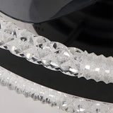 Luno | Crystal Ceiling Fan with LED Light, 6-Speed DC Motor and Dual Layer Design for Living Room and Bedroom