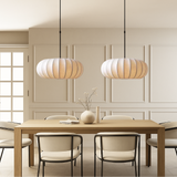 Noreviah | Wabi-Sabi Silk Pendant Light with Fabric Shade for Dining Rooms and Living Spaces