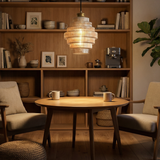 Elvoria | Architectural Glass Pendant Light with Layered Panels and Japandi Minimalist Design