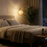 Elvoria | Architectural Glass Pendant Light with Layered Panels and Japandi Minimalist Design