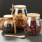 Orvane | Glass Storage Jar with Bamboo Lid Airtight Kitchen Container