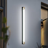 Ena | Gold Linear Outdoor Wall Light with IP65 Rating in Five Lengths for Garden, Villa and Patio