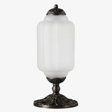 Averellea | Vintage Milk Glass Table Light with Bronze Base for Warm Ambient Lighting
