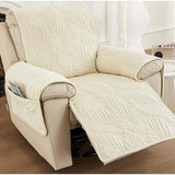 Cozique | Recliner Chair Cover Anti Slip Sofa Protector with Leaf Pattern for Living Room and Home Use