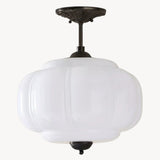 Sirela | Vintage Pumpkin Glass Pendant Light with Coloured Shades for Dining Rooms & Kitchens