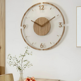 Kelora | Modern Silent Wall Clock with Acrylic and Wood