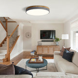 Lunara | Modern Wooden LED Ceiling Light in Natural Warm Tones