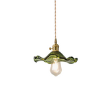 Luvessa | Flower Glass Pendant Light with Brass Finish for Elegant Dining and Bedroom Lighting