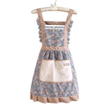 Molixa | Floral Cotton Kitchen Apron with Pockets for Cooking, Baking and Everyday Use