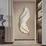 Zyvox | LED Feather Wall Art Light with Engraved Design for Bedroom and Living Room Décor